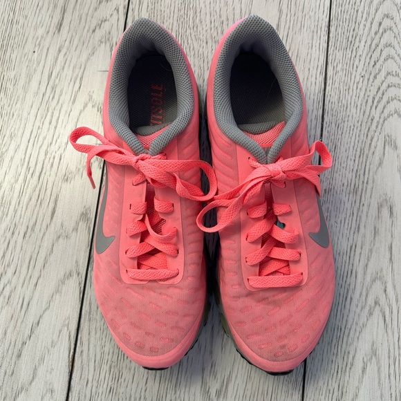 Nike Shoes - Nike Pink and Gray Air Max Athletic Shoes Size 8